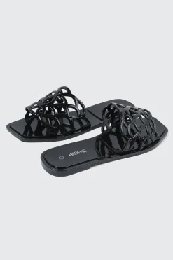 Square Toe Jelly Sandals