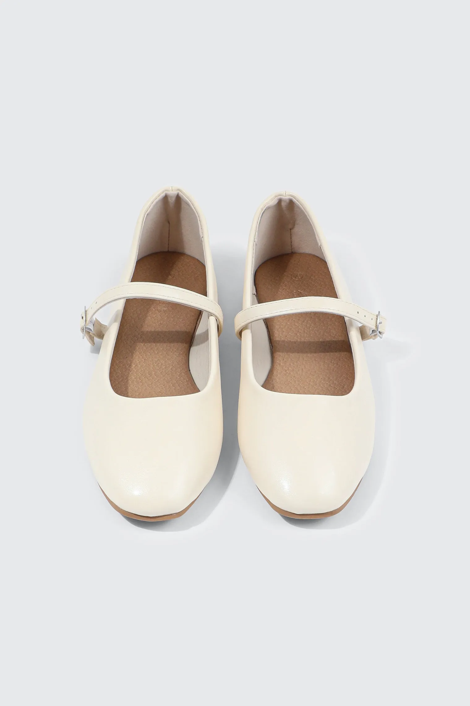 Square Toe Mary Jane Flats