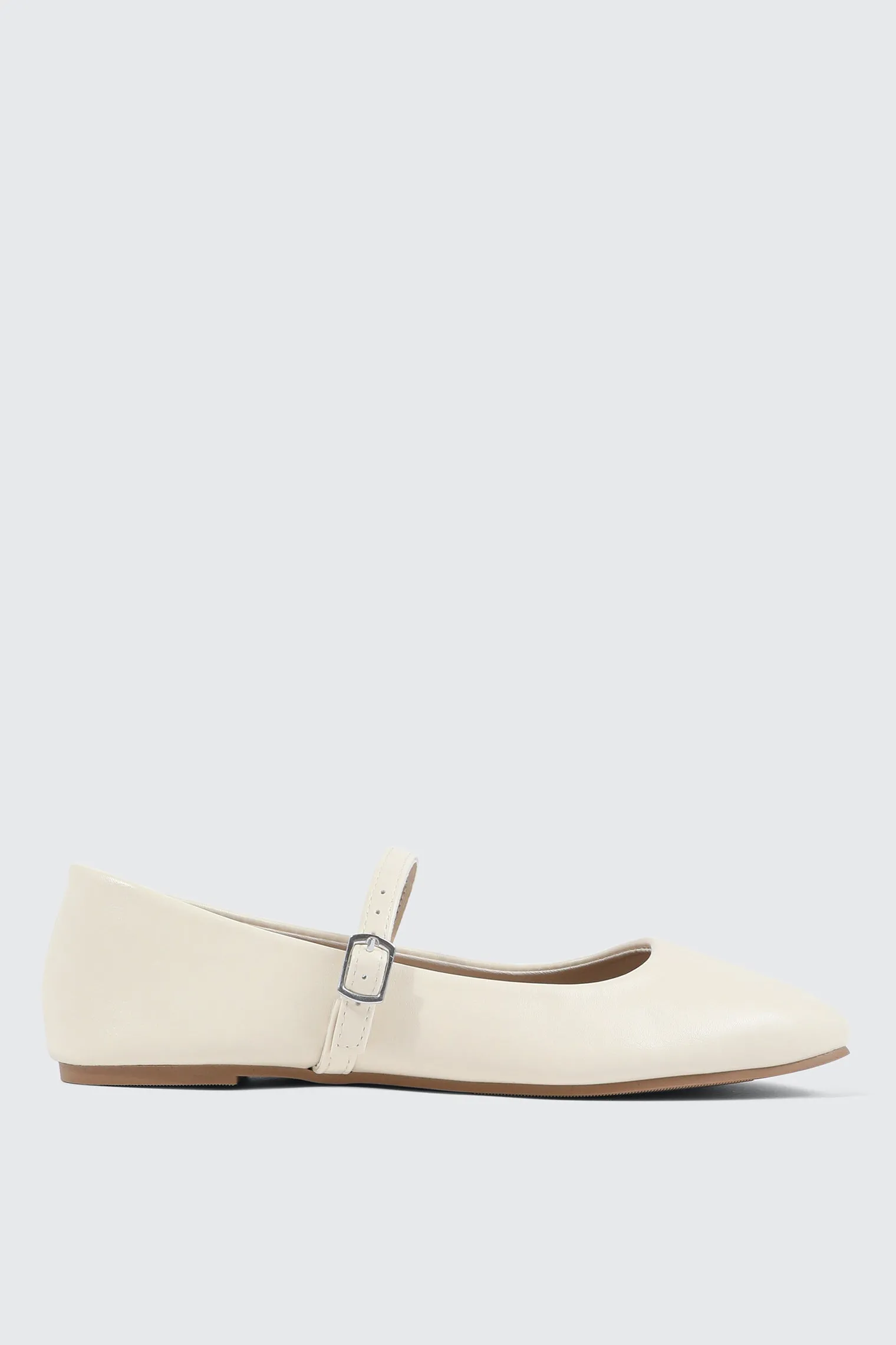 Square Toe Mary Jane Flats