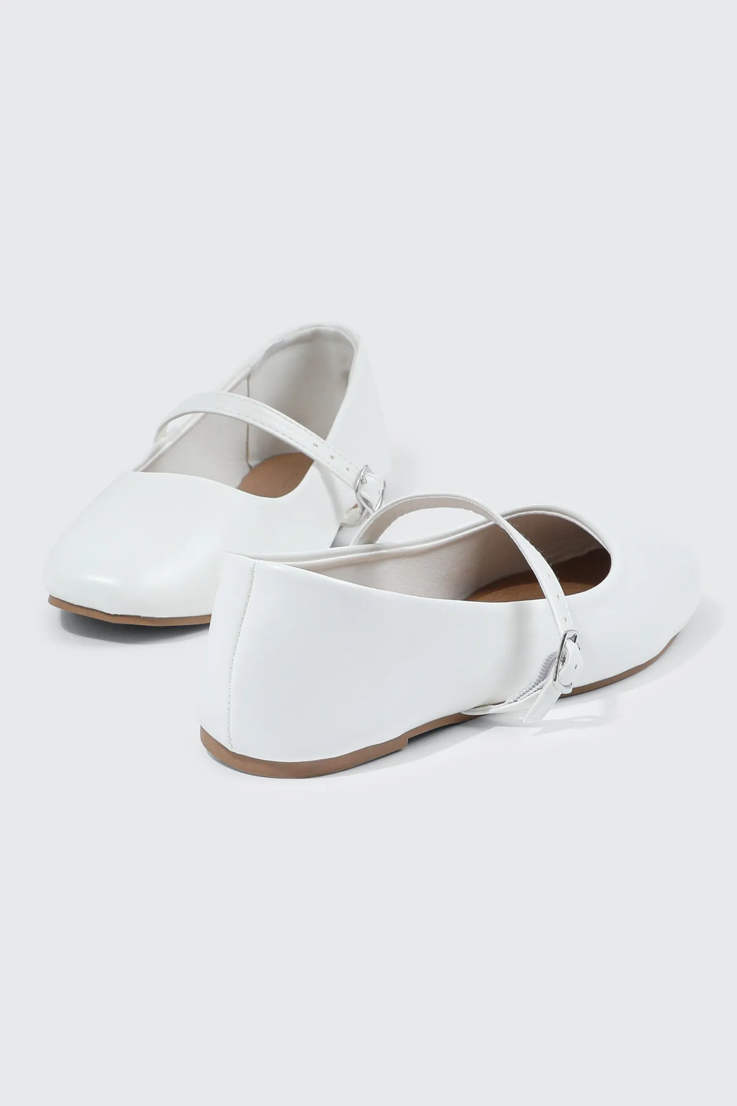 Square Toe Mary Jane Flats