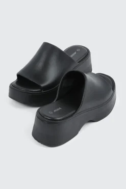 Square Toe Platform Slides