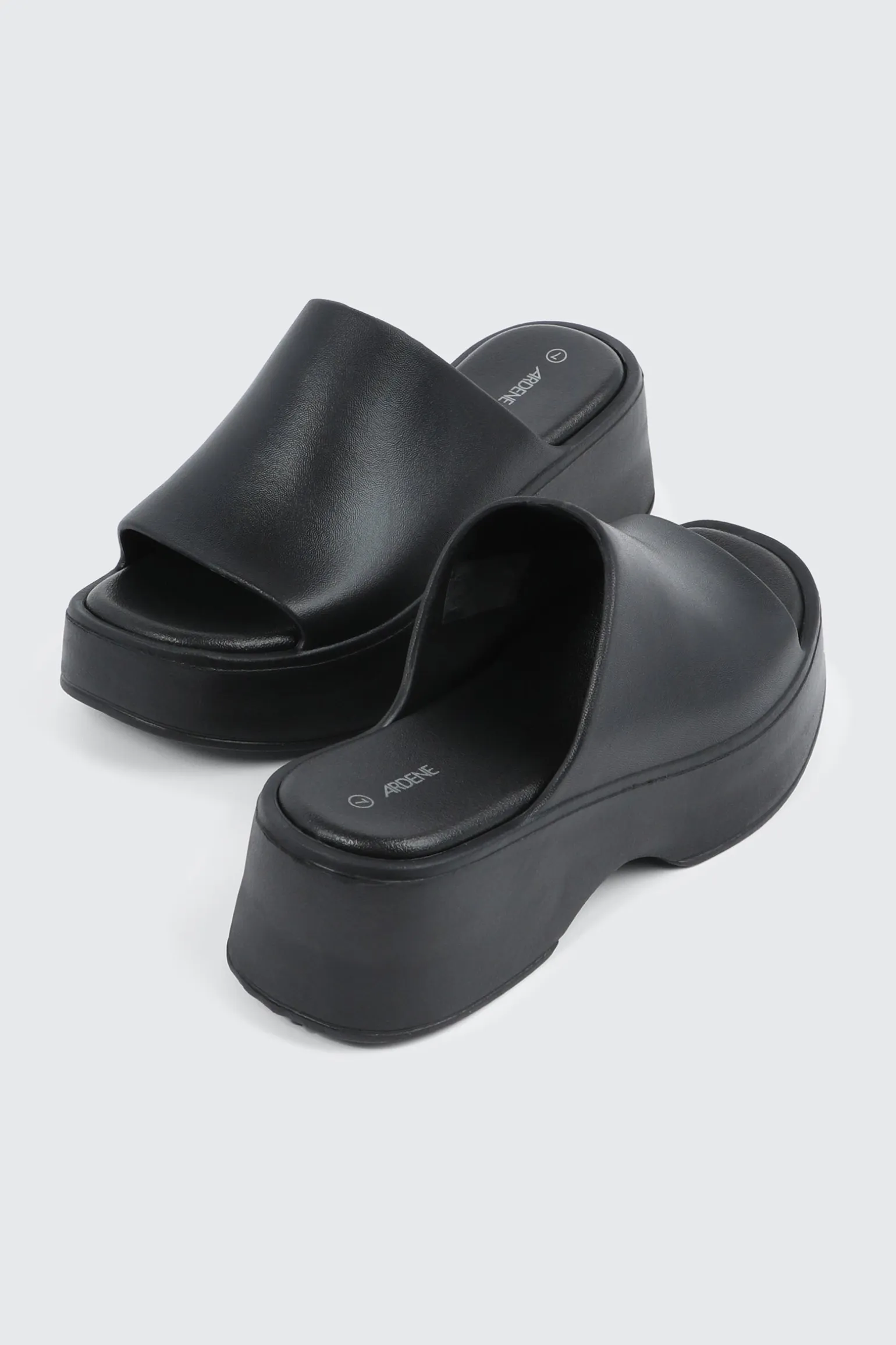 Square Toe Platform Slides