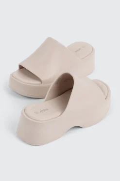 Square Toe Platform Slides