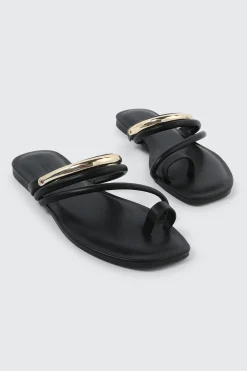 Square Toe Strappy Flat Sandals