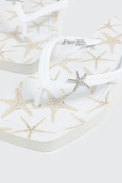 Starfish Charm Flip Flops