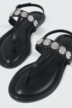 Strappy Sandals with Coin Charms