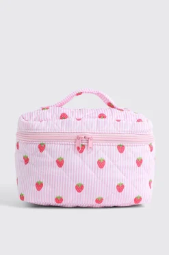 Strawberry Printed Cosmetic Bag