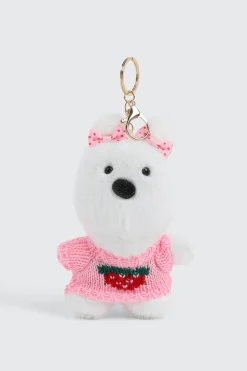 Strawberry Sweater Dog Keychain