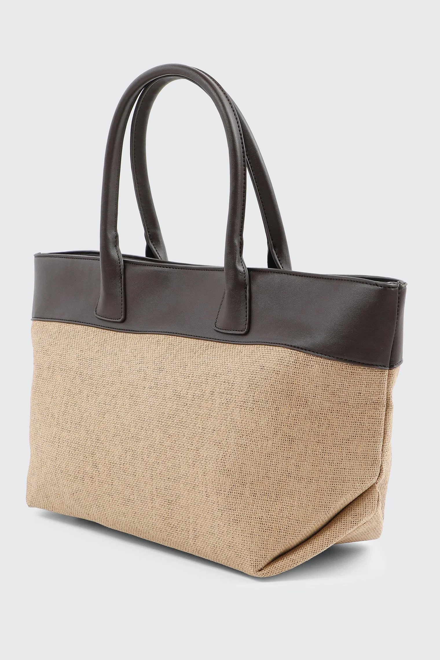 Straw Effect Tote Bag