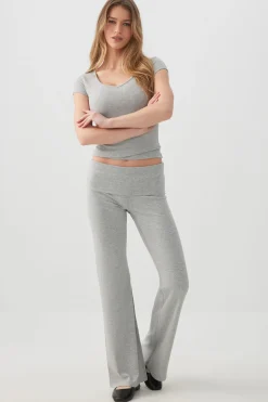 Stretch Rib Flare Leggings