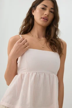Striped Babydoll Tank Top