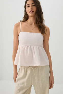 Striped Babydoll Tank Top