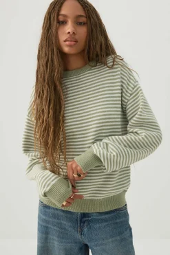 Striped Crew Neck Sweater