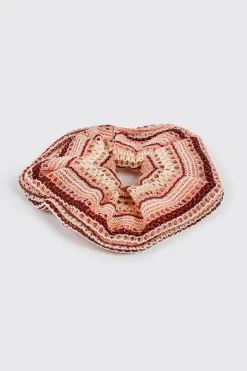 Striped Crochet Scrunchie