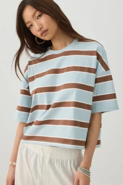 Striped Drop Shoulder T-Shirt