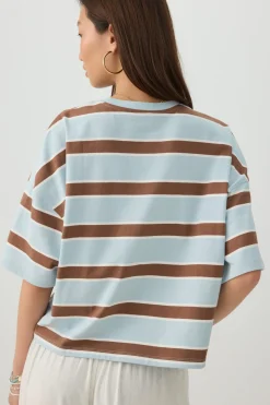 Striped Drop Shoulder T-Shirt