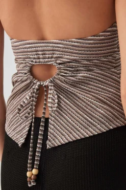 Striped Halter Tank Top