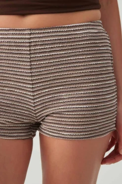 Striped Knit Micro Shorts