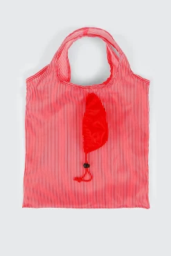 Striped Reusable Tote With Pouch
