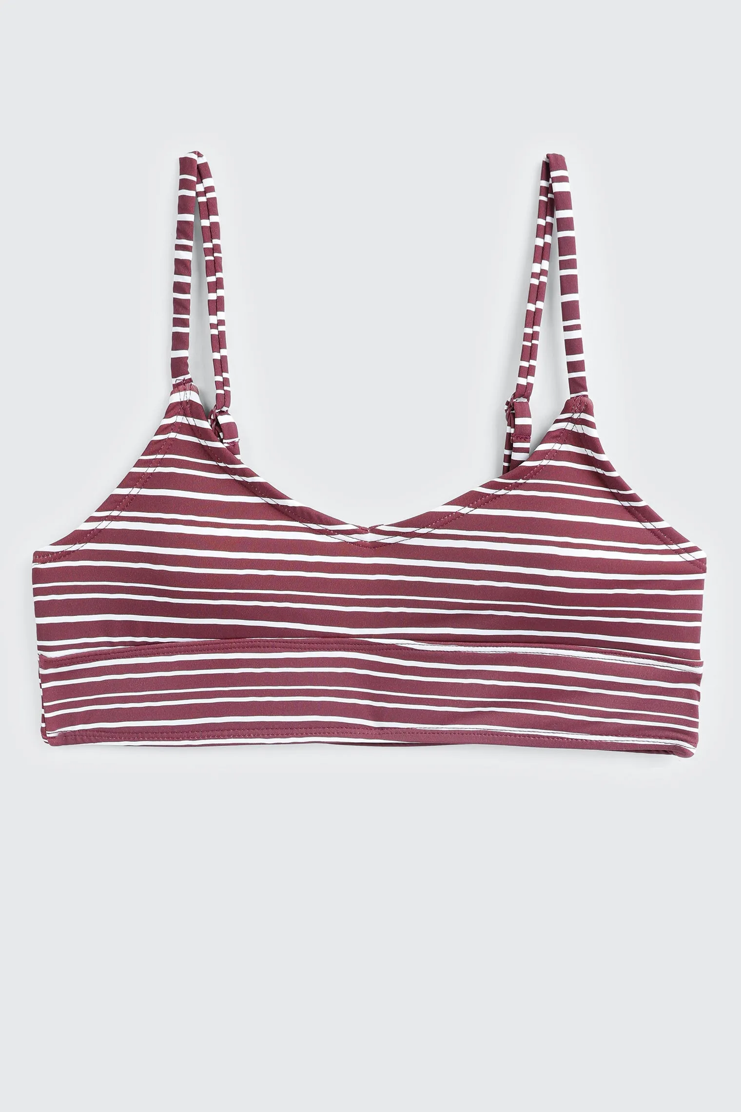 Striped Triangle Bikini Top