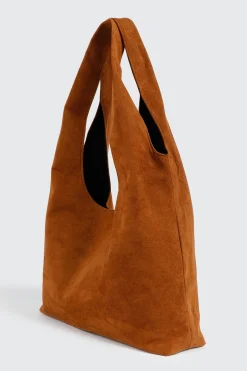 Suede Shoulder Tote