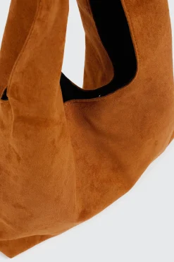 Suede Shoulder Tote
