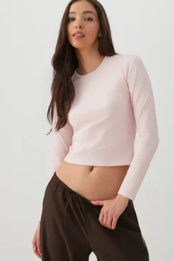 Super Soft Long Sleeve Crop T-Shirt