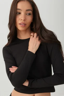 Super Soft Long Sleeve Crop T-Shirt