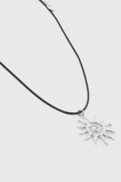 Swirl Sun Cord Necklace