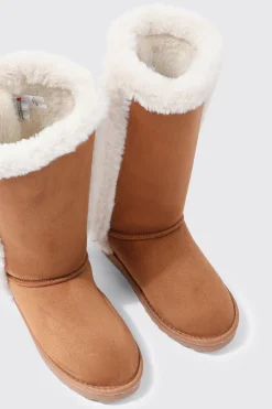 Tall Faux Sheepskin Boots