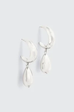 Teardrop Dangle Hoop Earrings