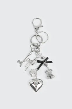 Teddy Bow Keychain Charm