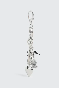 Teddy Bow Keychain Charm