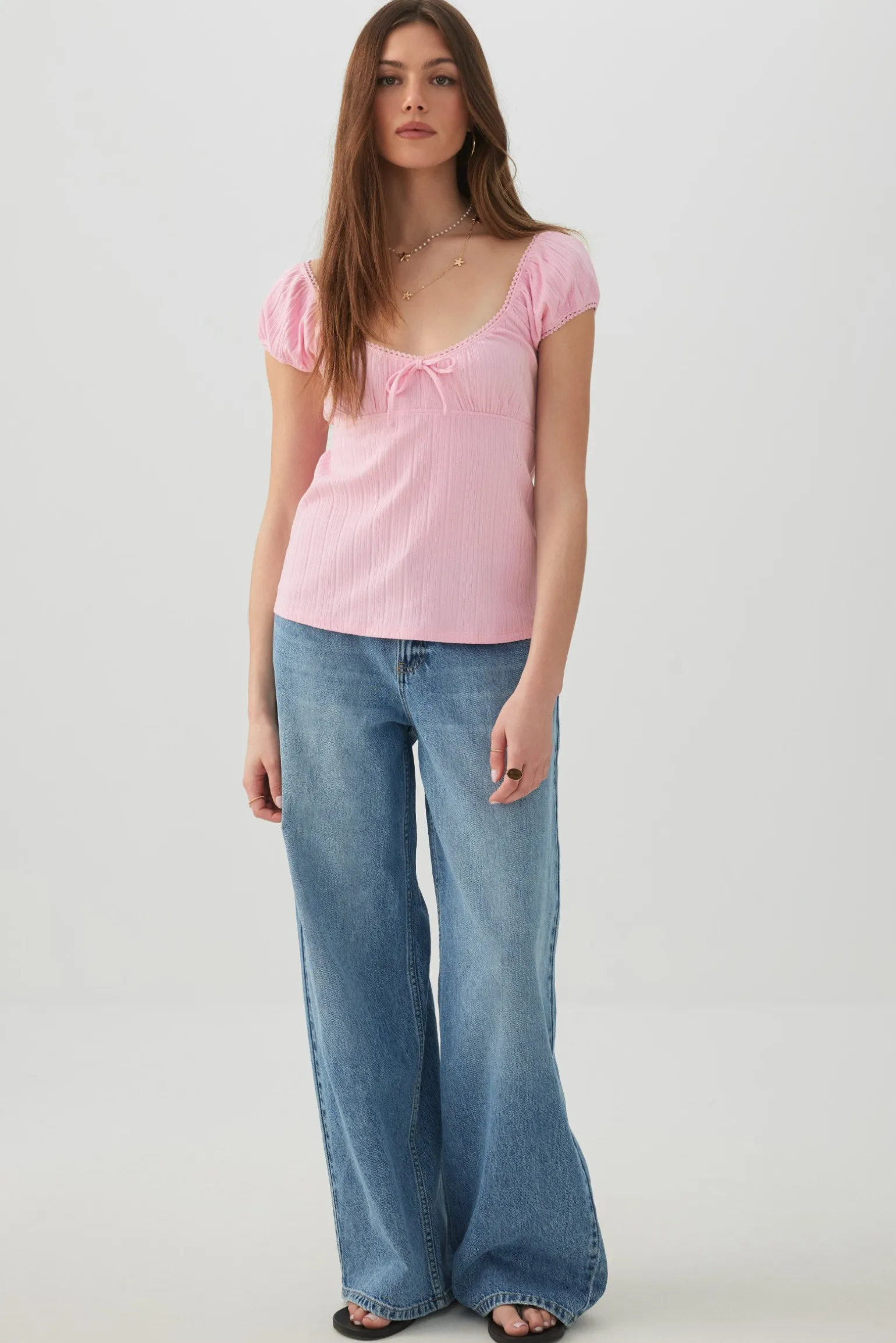 Textured A-Line Knit Top