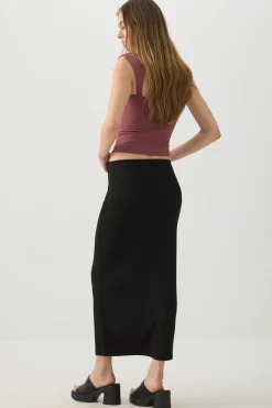 Textured Knit Maxi Skirt