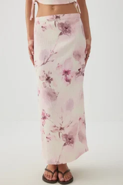 Textured Knit Maxi Skirt
