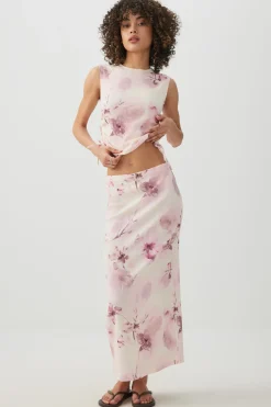 Textured Knit Maxi Skirt