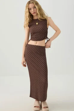 Textured Knit Maxi Skirt