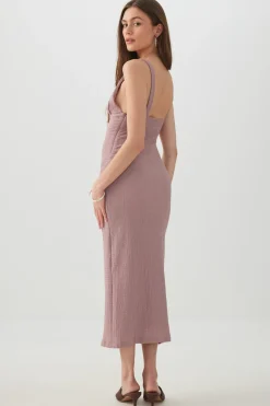 Textured Knit Midi Dress