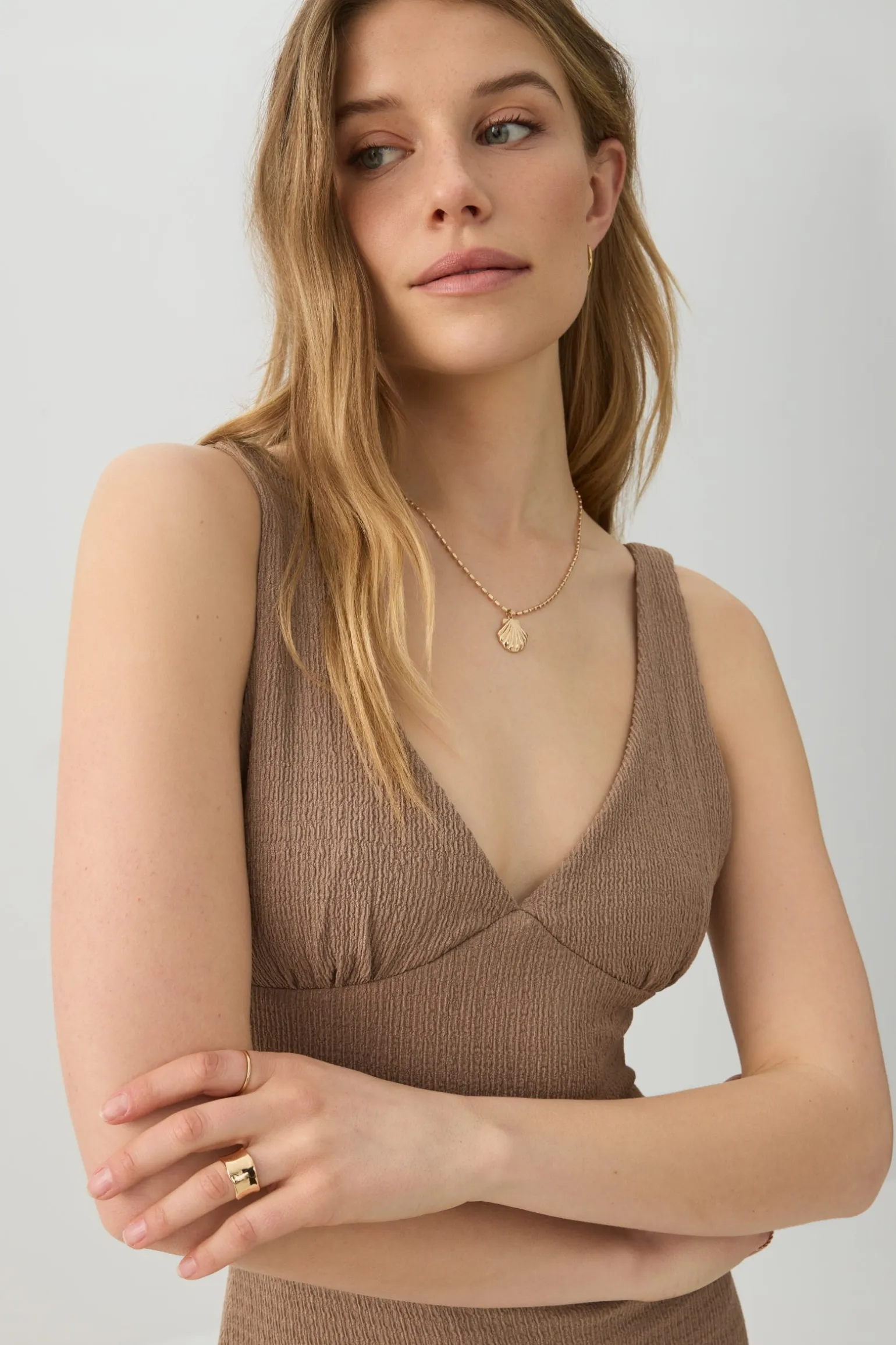 Textured Knit Midi Dress