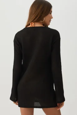 Textured Knit Mini Dress