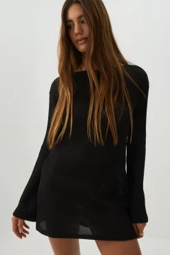 Textured Knit Mini Dress