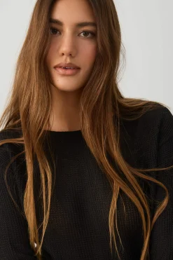 Textured Knit Mini Dress