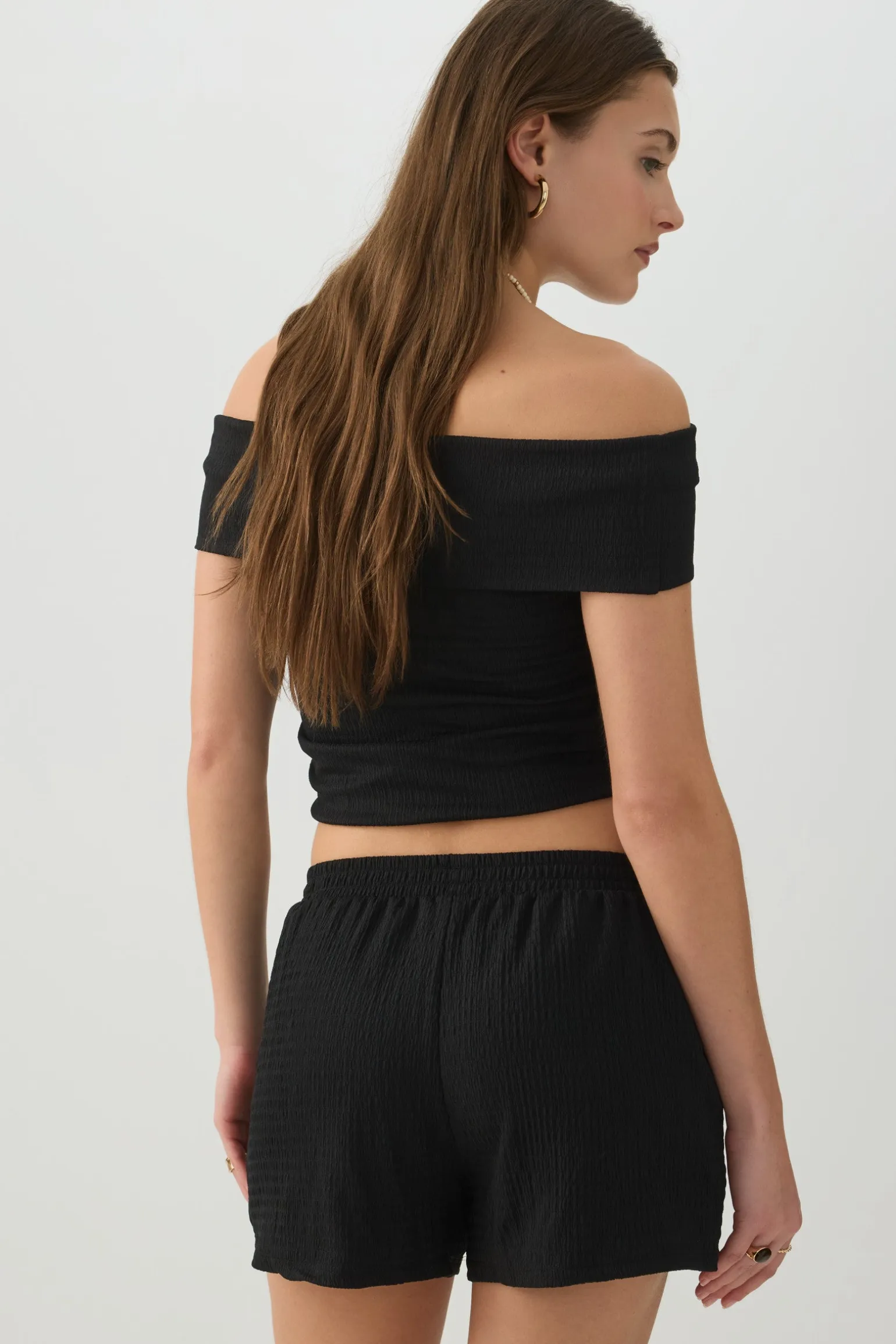 Textured Knit Shorts