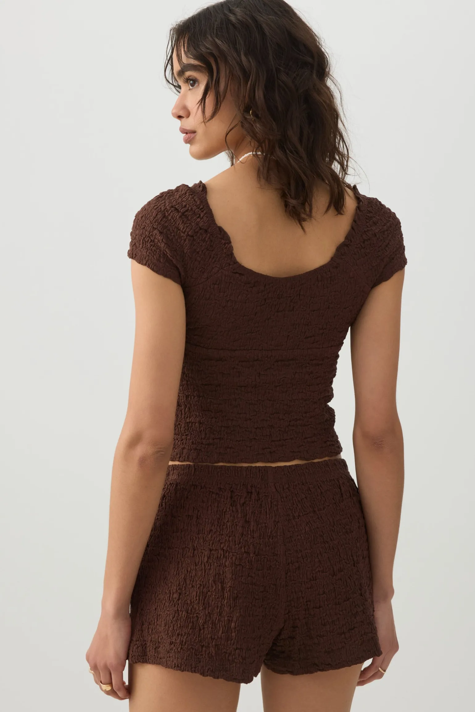 Textured Knit Shorts