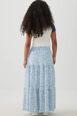 Textured Knit Tiered Maxi Skirt