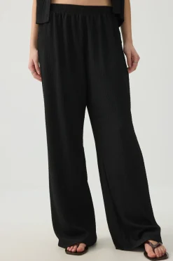 Textured knit Wide Leg Pants