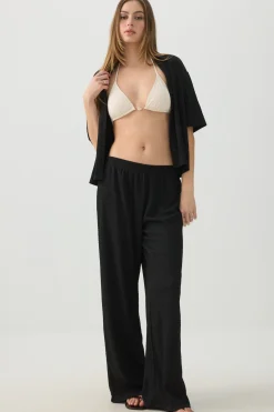 Textured knit Wide Leg Pants