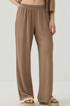 Textured knit Wide Leg Pants
