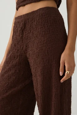 Textured Straight Leg Knit Pants